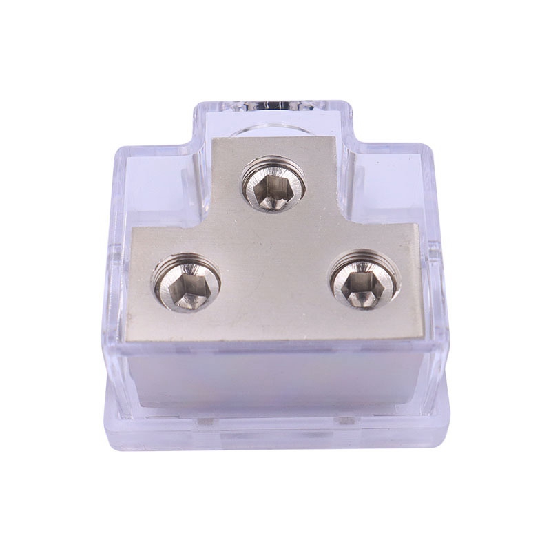Car Audio Amplifier Power Distribution Block 1 in 2 Out Way Power Ground Distributor Blocks Negative Grounding Tap Box