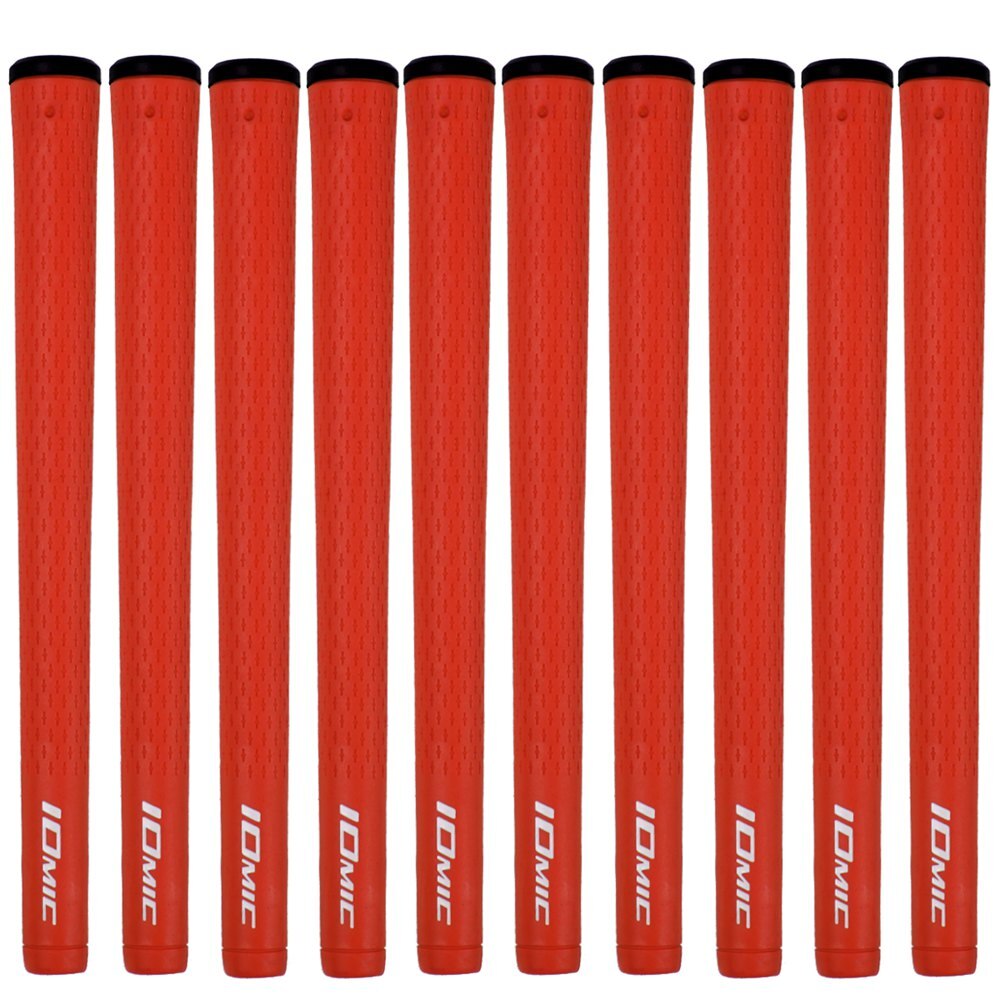 10PCS IOMIC STICKY 2.3 Golf Grips Universal Rubber Golf Grips 10 Colors Choice: Red