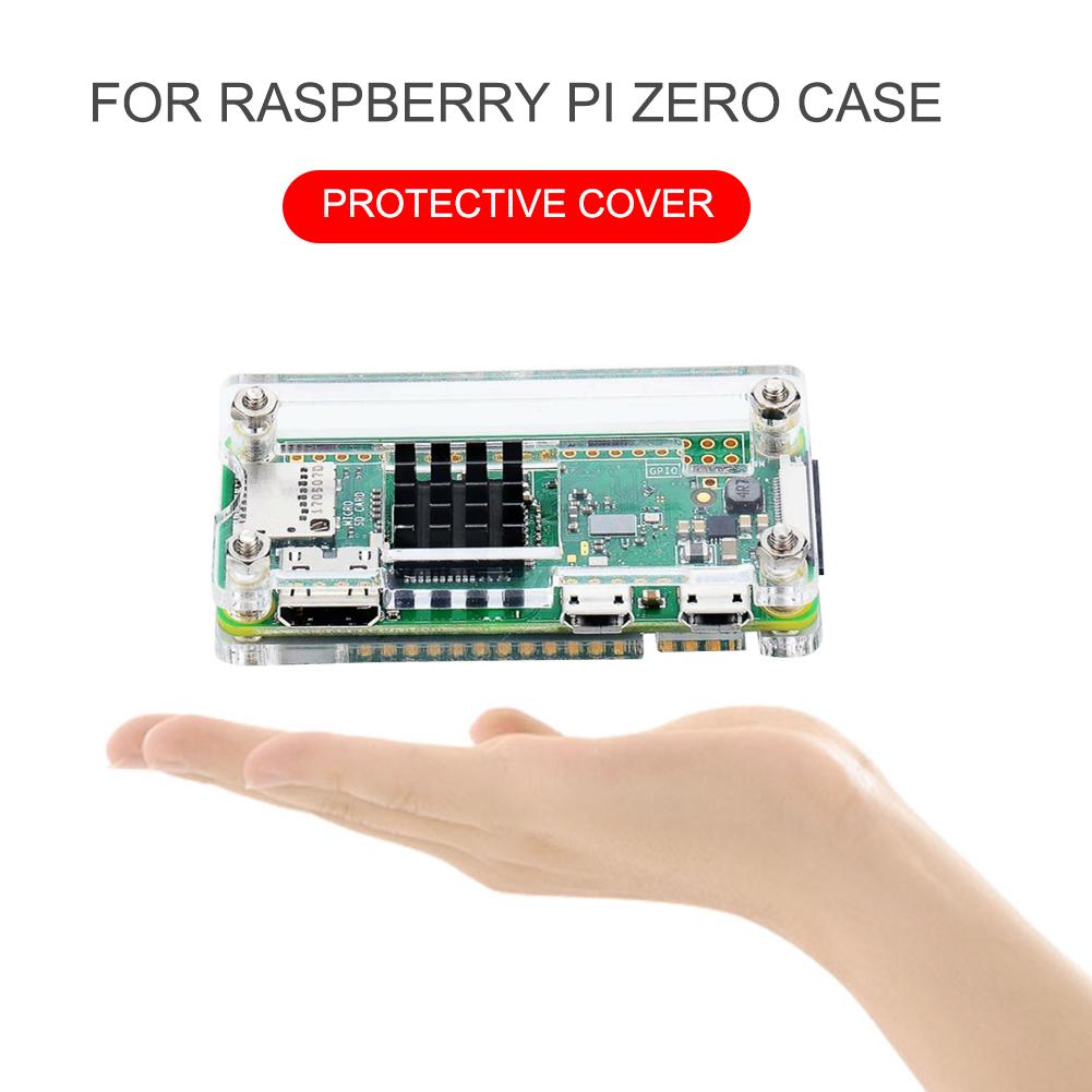 Per Raspberry Pi ZERO Trasparente Kit Custodia Protettiva Con Dissipatore di Calore Cacciavite Spilli