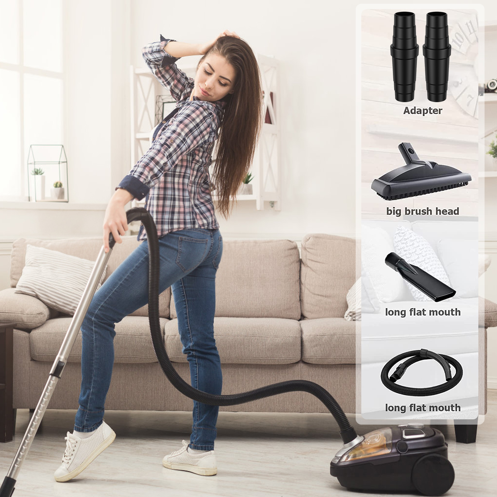 Universele Stofzuiger Slang Adapter Converter Vervanging Onderdelen 31.5/32.5/34.5/35.5/37/38/40/44/45Mm Connector Accessoires