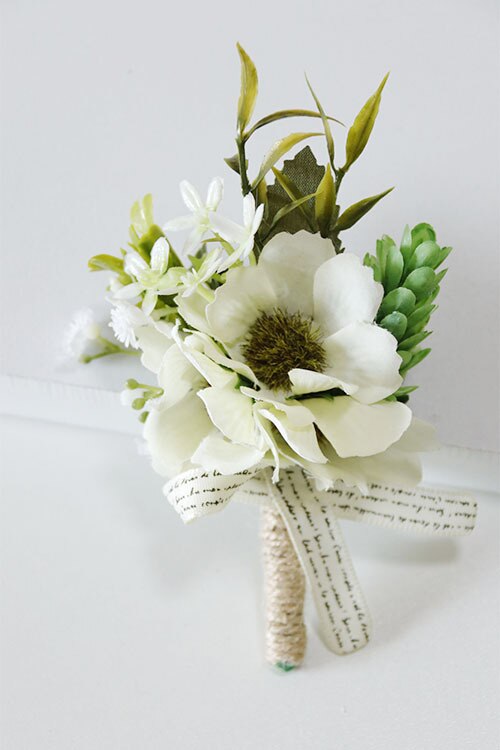 Corset de mariage pour hommes, fleur de Rose, bricolage, bouton, broche de demoiselle d'honneur, décoration de fête de mariage: Corsage style 3