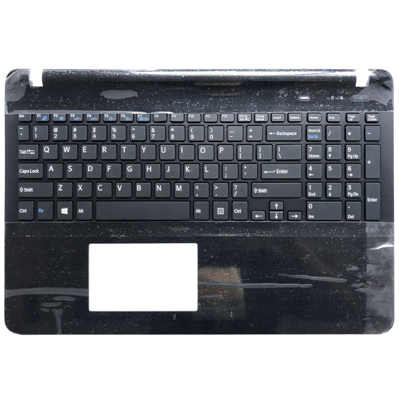 Clavier d'ordinateur portable us pour sony Vaio SVF152A29M SVF152a29u avec couvercle supérieur Palmrest: Black