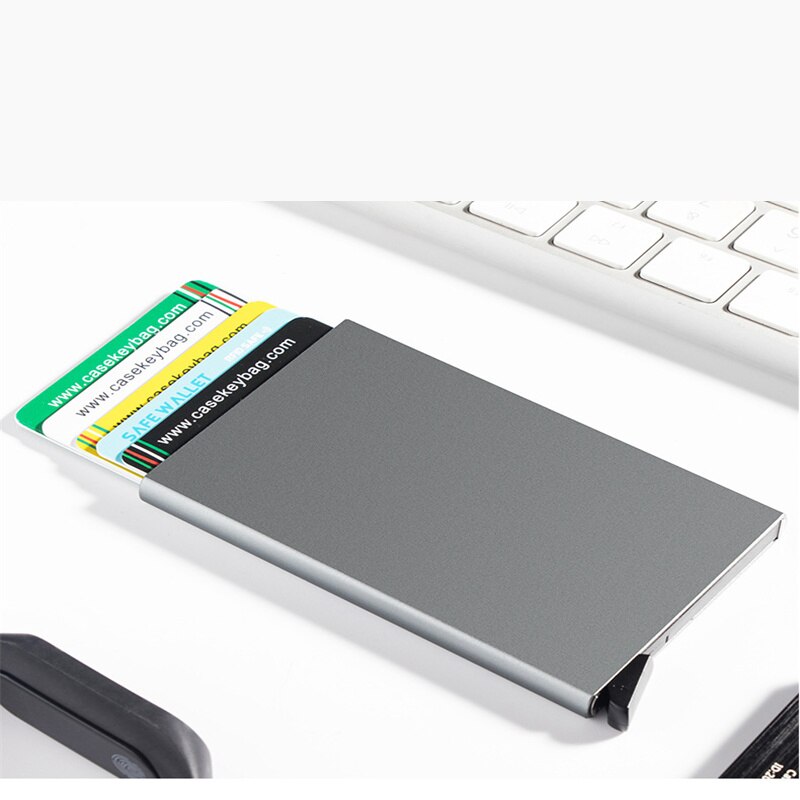 Slim Anti Protect Credit Card Holder Women Rfid Wallet Aluminum Case Porte Carte Men Travel ID Cardholder