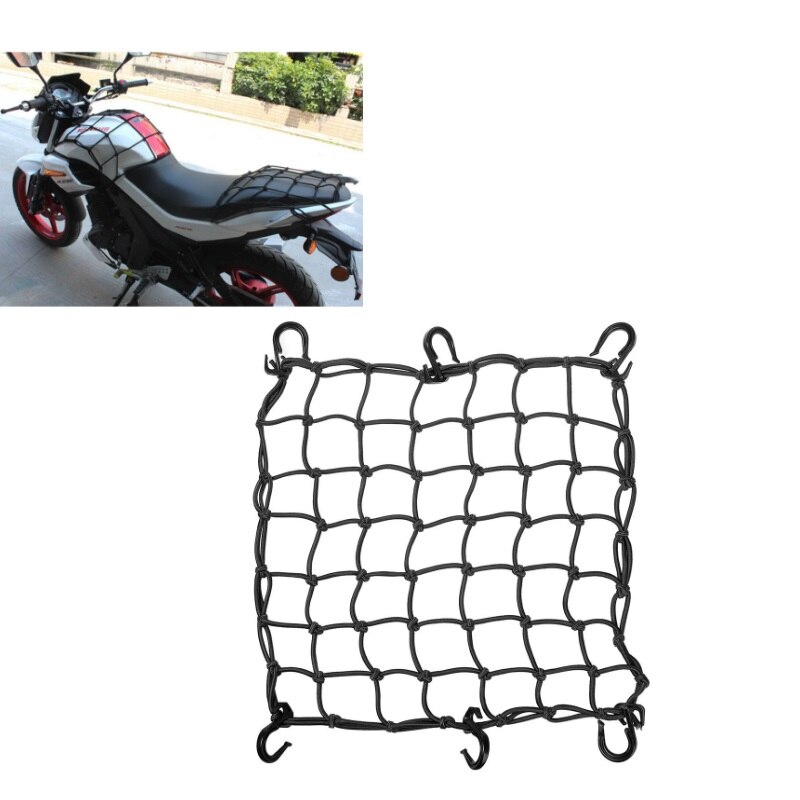 15.75 "x 15.75" Bungee Bagagenet met 6 Verstelbare Haak Elastische Motorfiets Mesh Opslag Tie