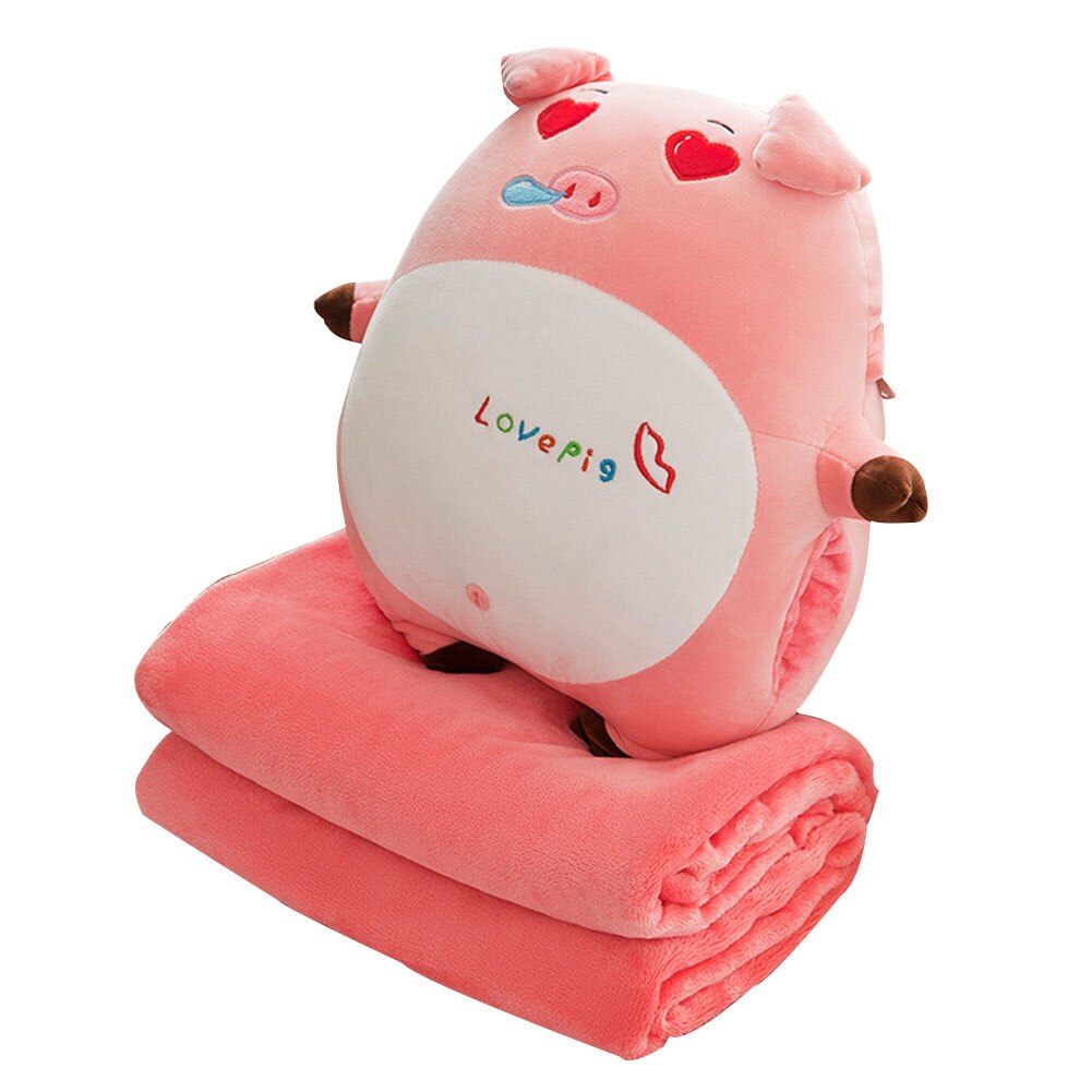 Multi-Funzione Sveglia porcellino Peluche Cuscino Scaldino Della Mano con aria Condizionata Coperta DC112: anthomaniac