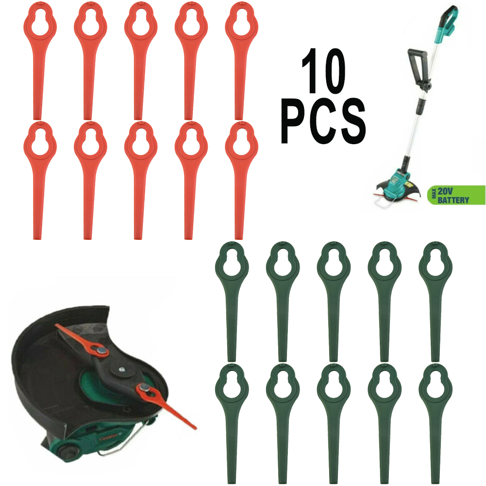 Lames de tondeuse en plastique 9.5x2.8cm, 10 pièces, pour Aldi Ferrex FAR 20-1 20V/40V, tondeuse à gazon sans fil, accessoires pour outils électriques