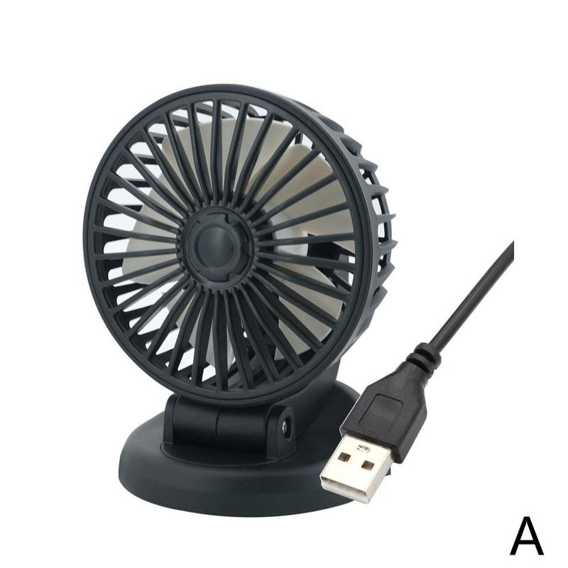 Wentylator samochodowy 12/24V przenośny mini wentylator samochodowy 360 stopni wszechstronny mały automatyczny podwójna głowica chłodzenia ambona Usb wentylatory wentylator regulowany Q A7S8: usb