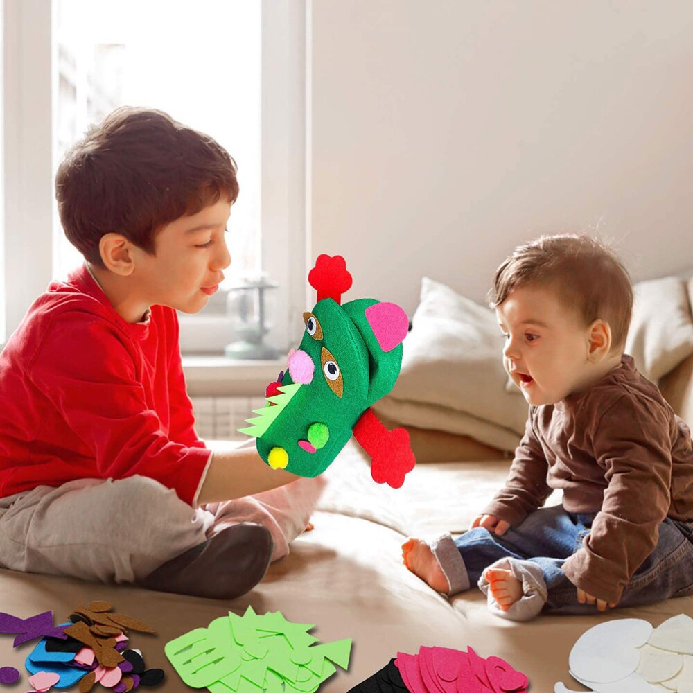 1 Set Handpop Diy Materiaal Premium Nuttig Duurzaam Handgemaakte Handpop Marionet Ambachten Voor Diy Kids Peuter
