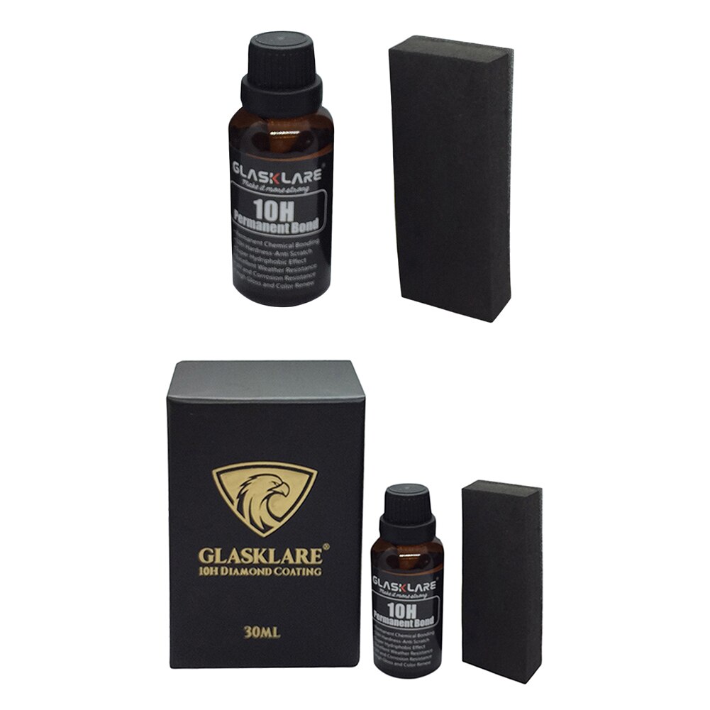 30ml 10h flydende keramisk vandtæt middel spray nano bil coating maling hydrofob coating miljø sæt