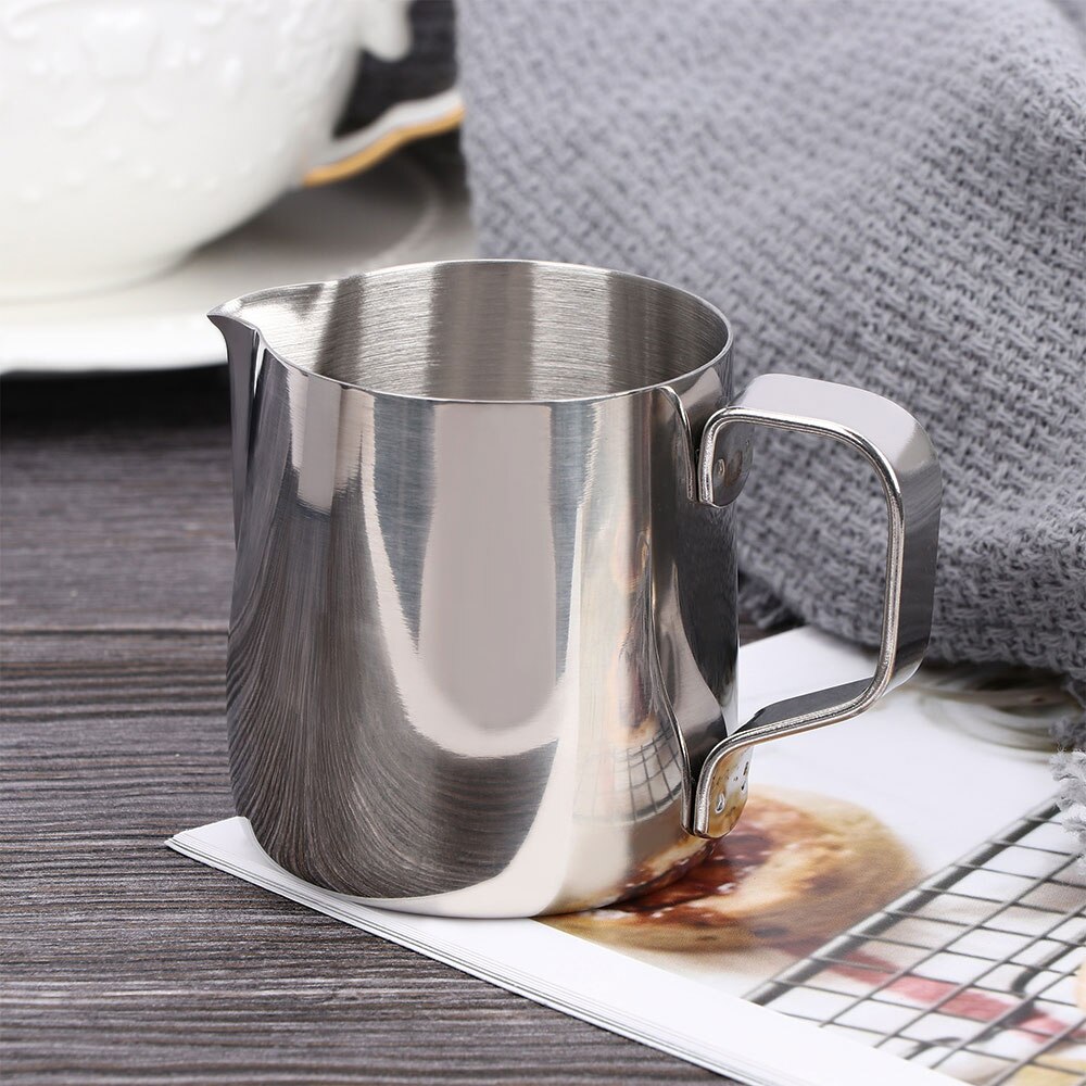 150ml roestvrijstalen zilveren ambachtelijke latte espresso koffie melkopschuimkan fles beker