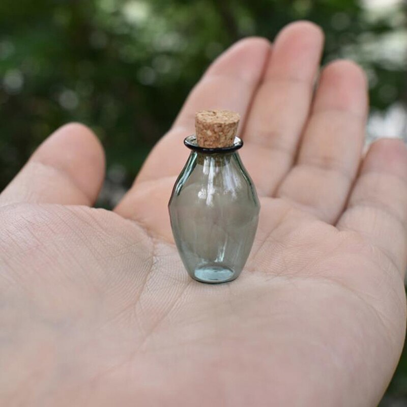 Mini bouteilles miniatures en verre, échelle 1:12, 2 pièces, bouteilles en liège, modèle de petit pot: DG