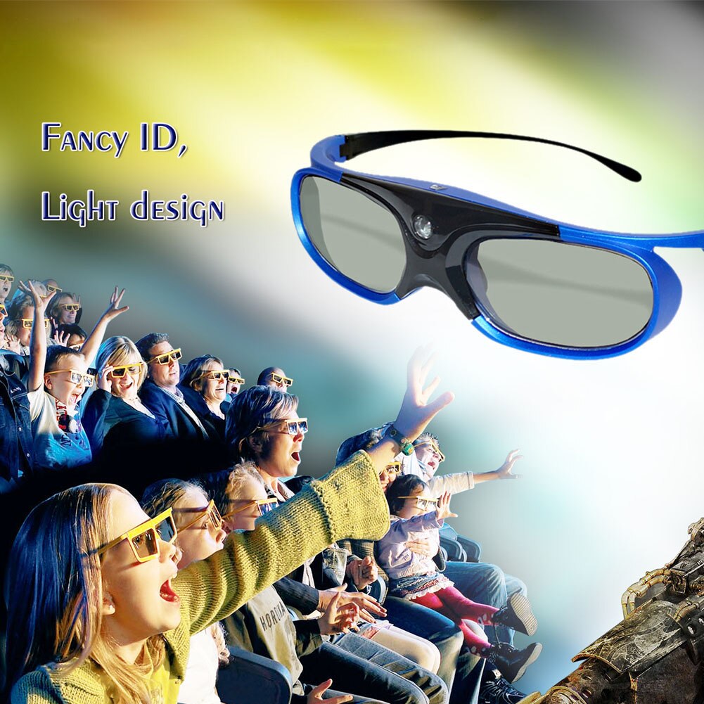 Bluetooth 3D Aktive Shutter Brille High Definition Brille für DLP-Link Projektor TV LSMK99