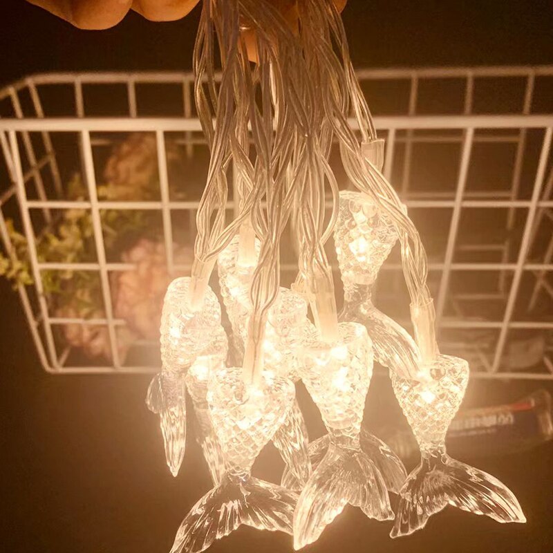 Mermaid Mermaid LED String Lights Children's Room Shop Mall Shop Decoration Lantern Christmas Day Hanging Lights Modeling Lamp