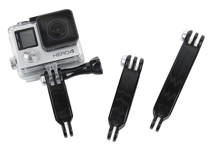 Conjunto de braço de extensão glorystar, montagem em nylon, adaptador 3 em 1 com parafusos sem parafusos para gopro cam hero 8 7 6 5 4 3 + 2 sj4000 sj5000 sj6000 sj7000