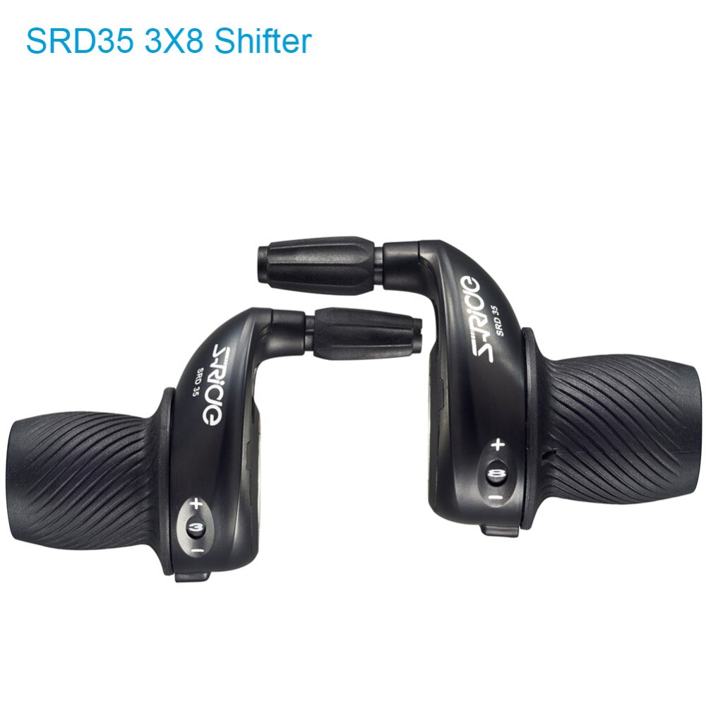 S-Ride MTB Bike 3x8 Speed Twist Shifter Left & Right Twist Grip Gear Shifters Bicycle Derailleur Compatible for Shimano SL-RS25