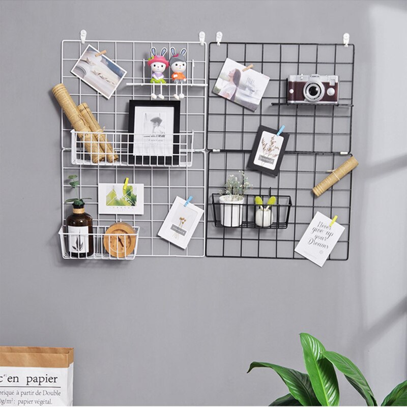 Muur Opknoping Foto Rooster Opslag Mand Fotolijst Ansichtkaarten Houder Creatieve Smeedijzeren Muur Art Decoratie Vertoningsrek