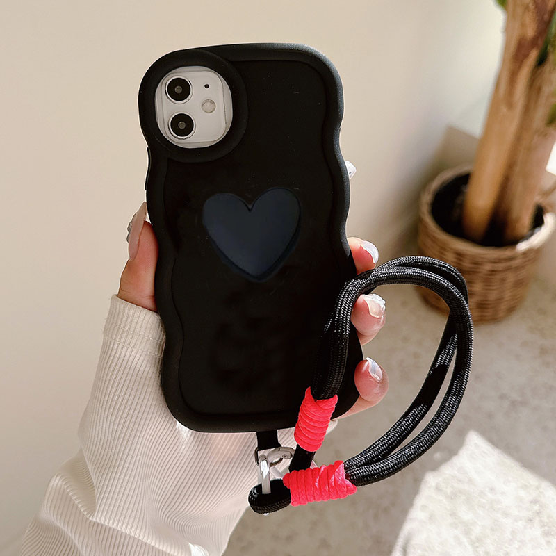 etui na Xiaomi Redmi Uwaga 14 zawodowiec 5G Xiaomi Redmi Uwaga14zawodowiec 4G Redmi Uwaga14 zawodowiec plus etui na telefon kocham ręka pasek falisty ramka pokrywa: ABS / czarny