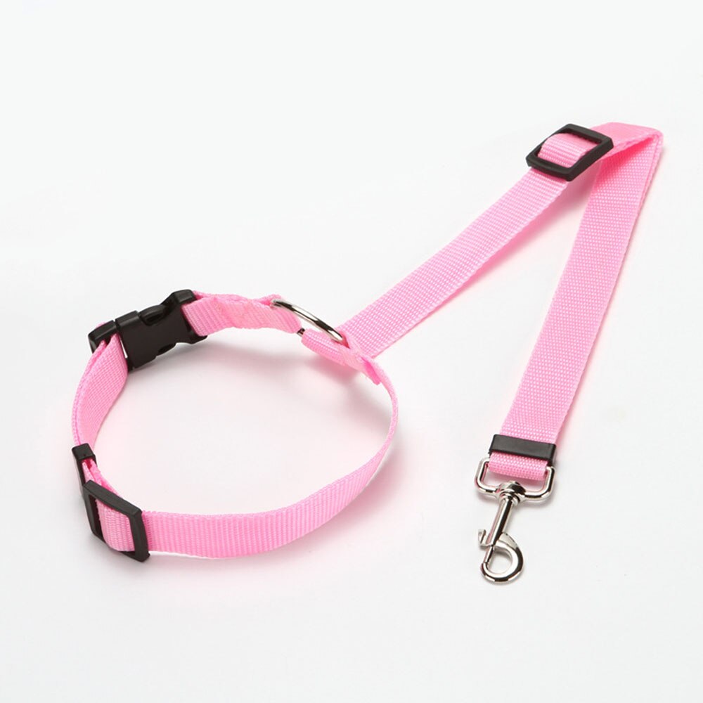 Huisdier Producten Universele Praktische Kat Hond Veiligheid Verstelbare Autogordel Harness Leash Puppy Seat-Riem Reizen Clip Strap leads: Pink