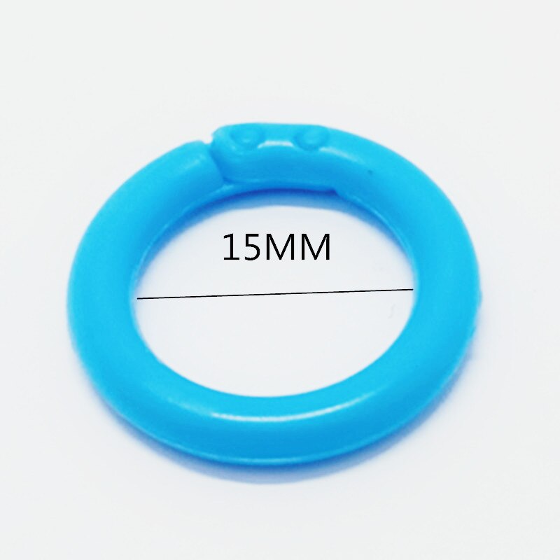 Inner diameter 15MM plastic ring binder DIY album circular binder hoop to open office bookbinding supplies album: Blue