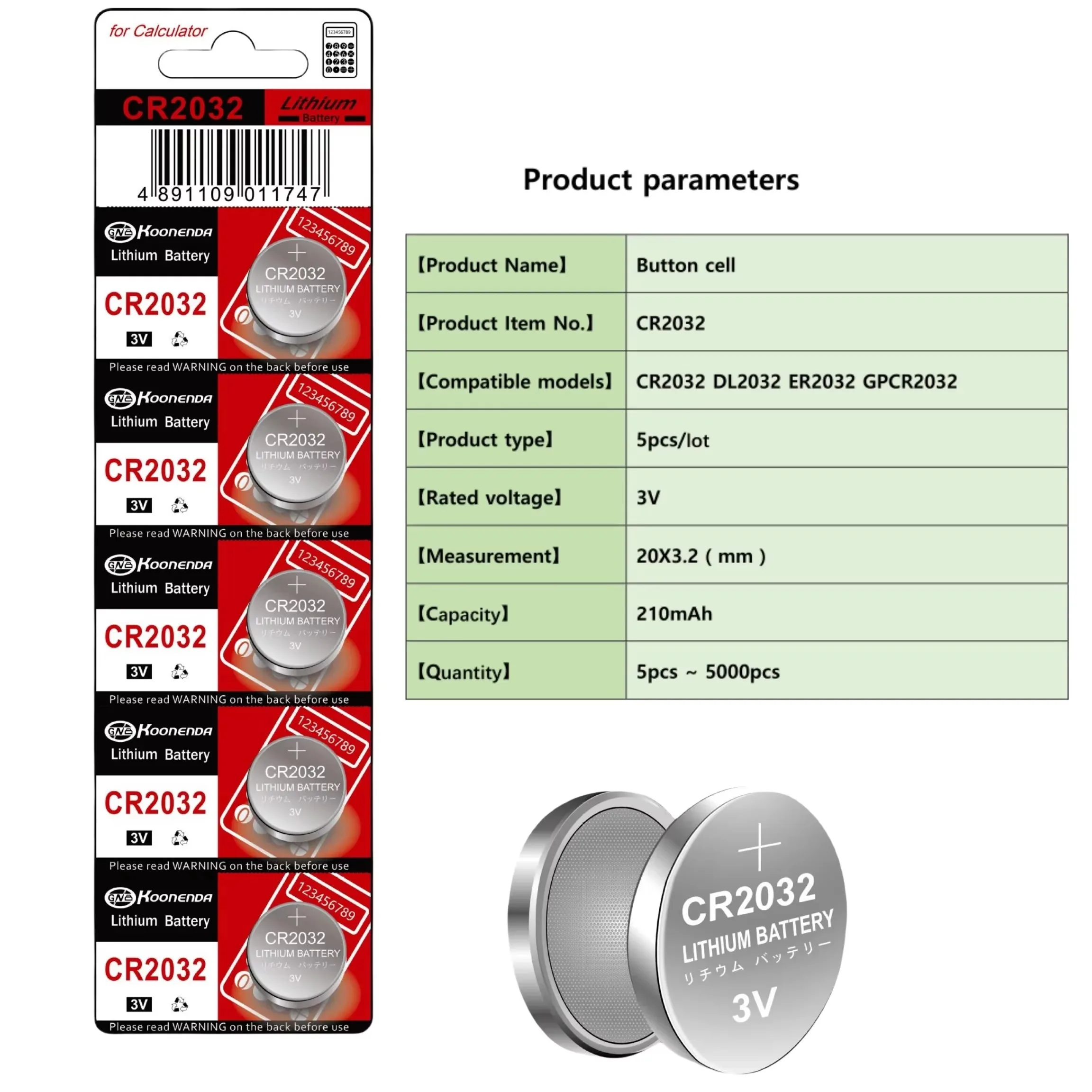 10 UDS-50 Uds CR2032 pila de botón 3V baterías de litio CR 2032 para llaves de reloj calculadora controlador temporizador luces Led