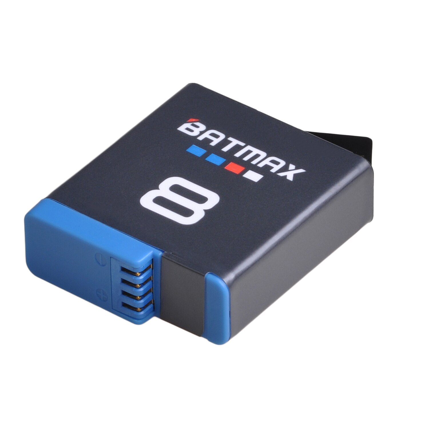 Batterie Batmax pour Gopro Hero 8 Black Hero 8, Triple chargeur USB avec Port de Type C: 1 Battery