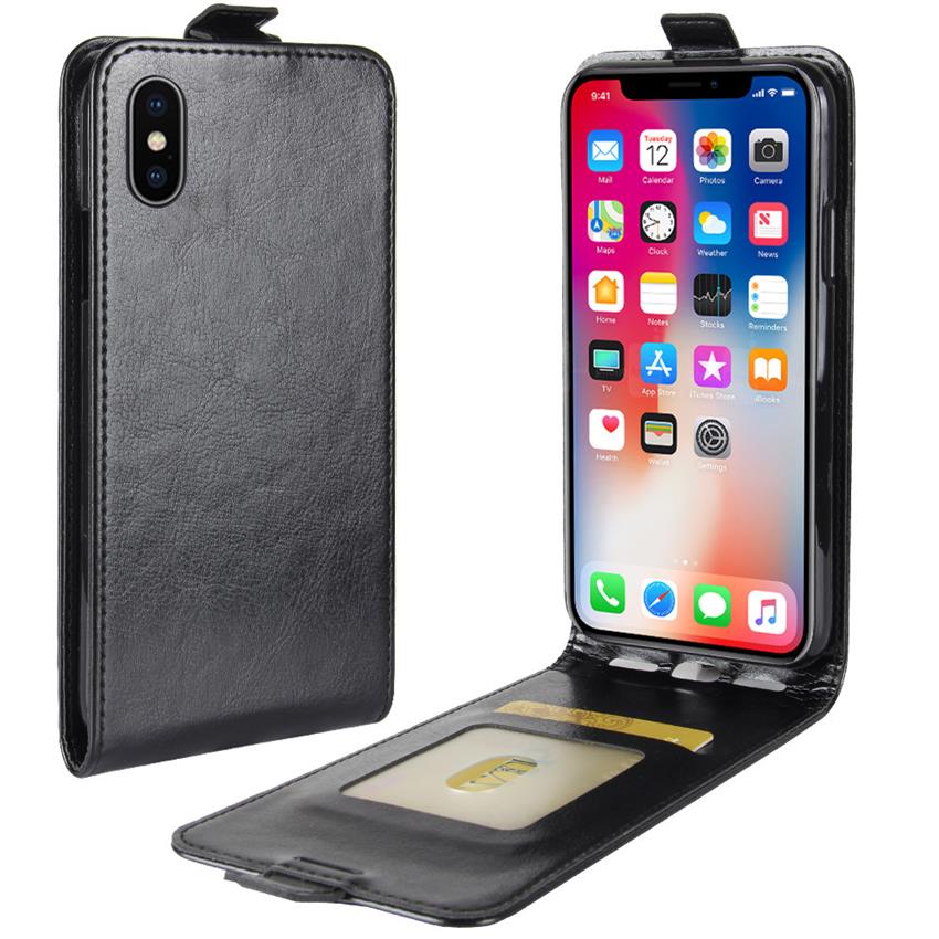 Xiaomi redmi 7a kotelon kansi läppä nahkakotelo xiaomi redmi 7a:lle pystysuora suojus xiaomi redmi 7a: lle korttipidikkeellä: Musta 2