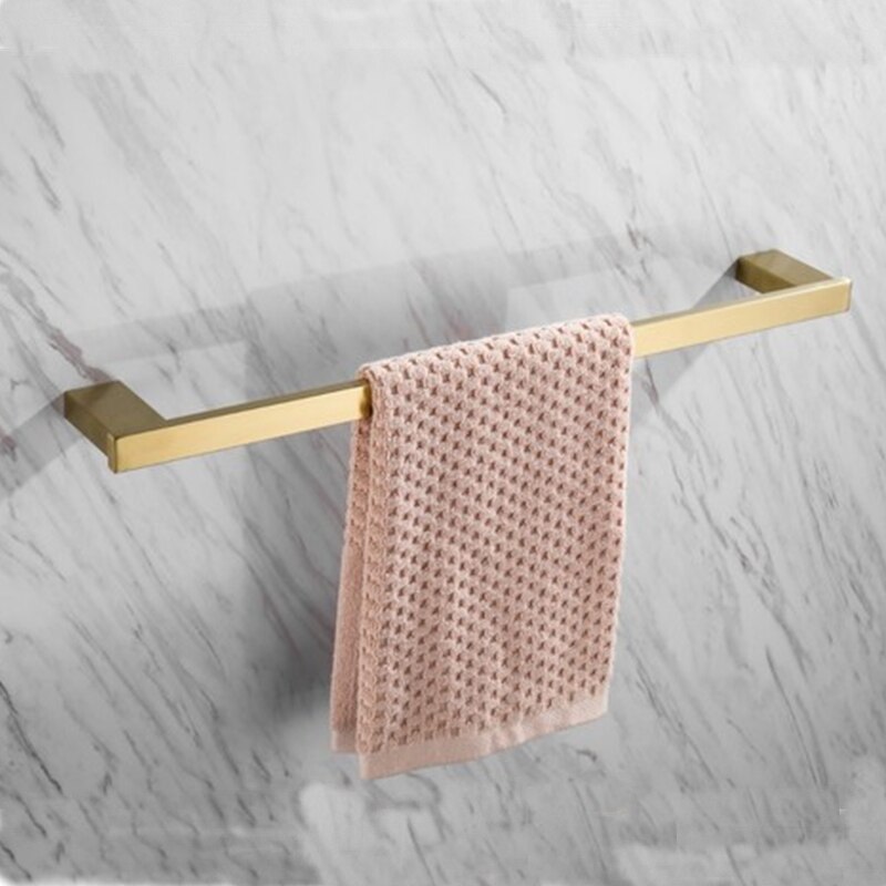 Bathroom Accessories Brushed Gold Toothbrush Holder Metal Wall Toilet Roll Paper Holder SUS304 Stainless Steel Bath Set Hooks: C