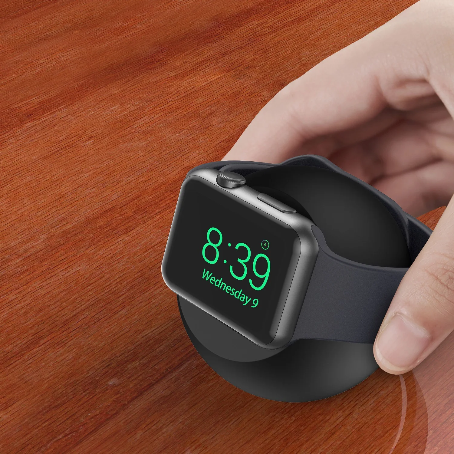 Ladegerät Stehen Für Apfel Iwatch Serie Ladegerät Dock Bahnhof Schreibtisch Ball bilden Magnetische Silikon Halterung Uhr Ladekabel Halfter
