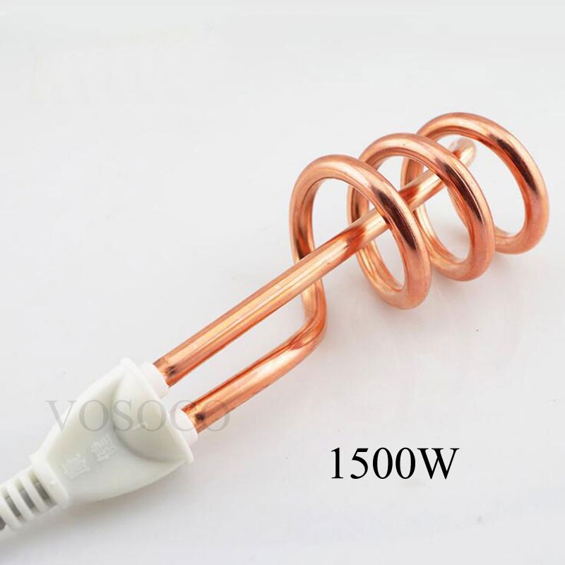 1500W Electric Water Heater Immersion Boiler Safety Boiling Electric Water Heater Fast Heating Burning Bath Water Machine