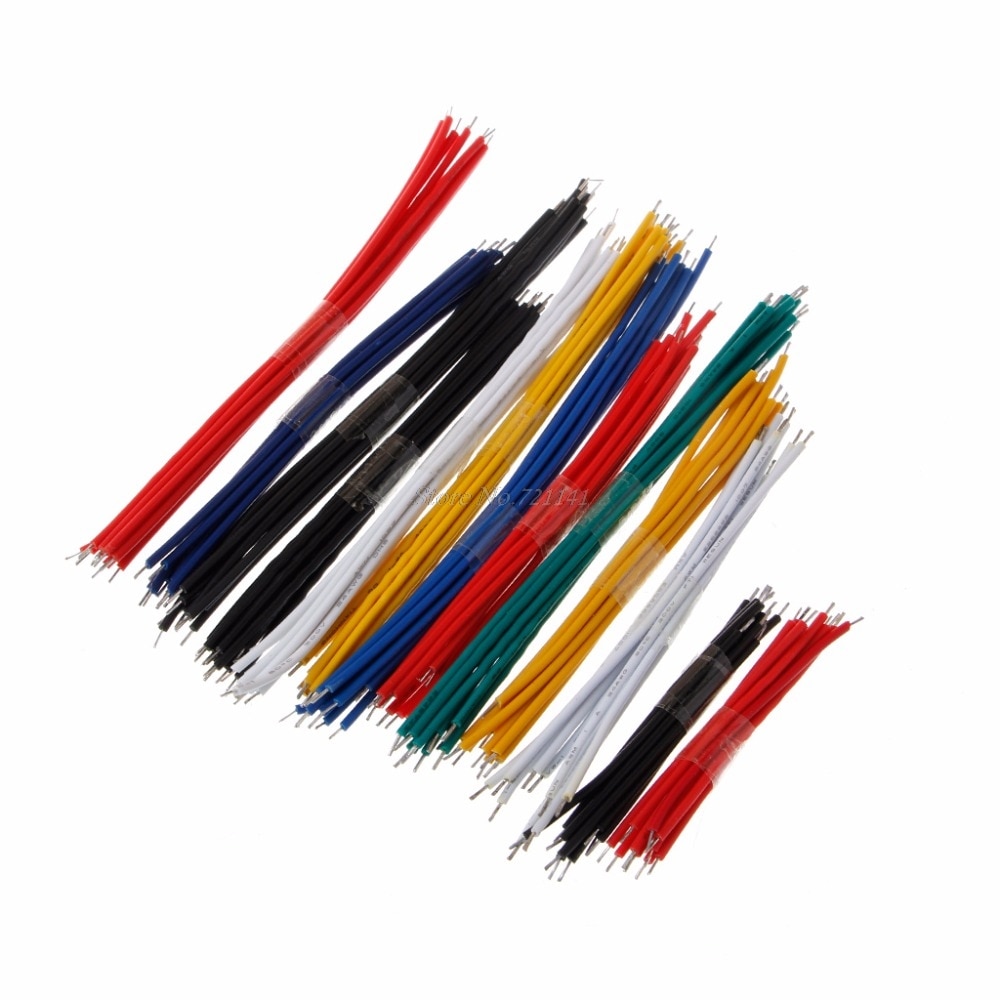 130 Pcs 13 Value 24AWG Breadboard Jumper Cable Wire Kit Double Tinned Colorful