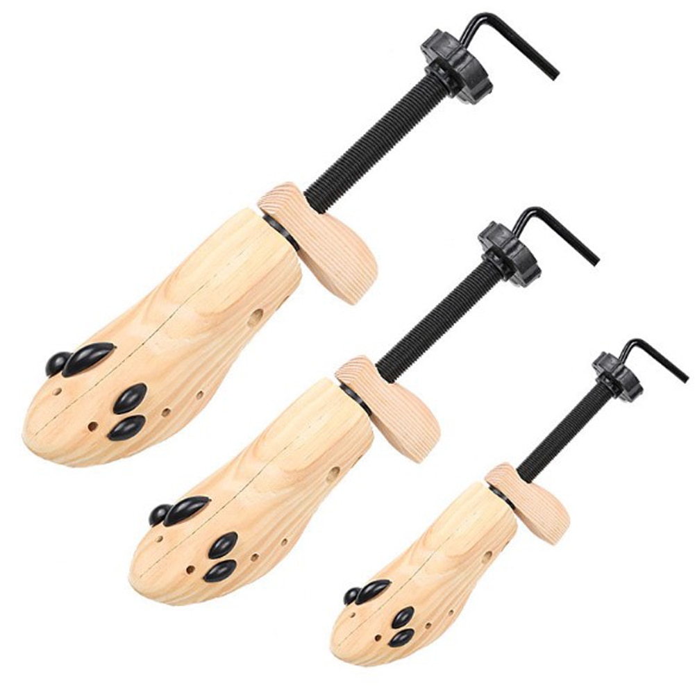 1Pcs Wooden Shoe Support Shoe Tree Adjustable 2-Way Shoe Stretcher Shaper Rack Men Women Shoe Expander