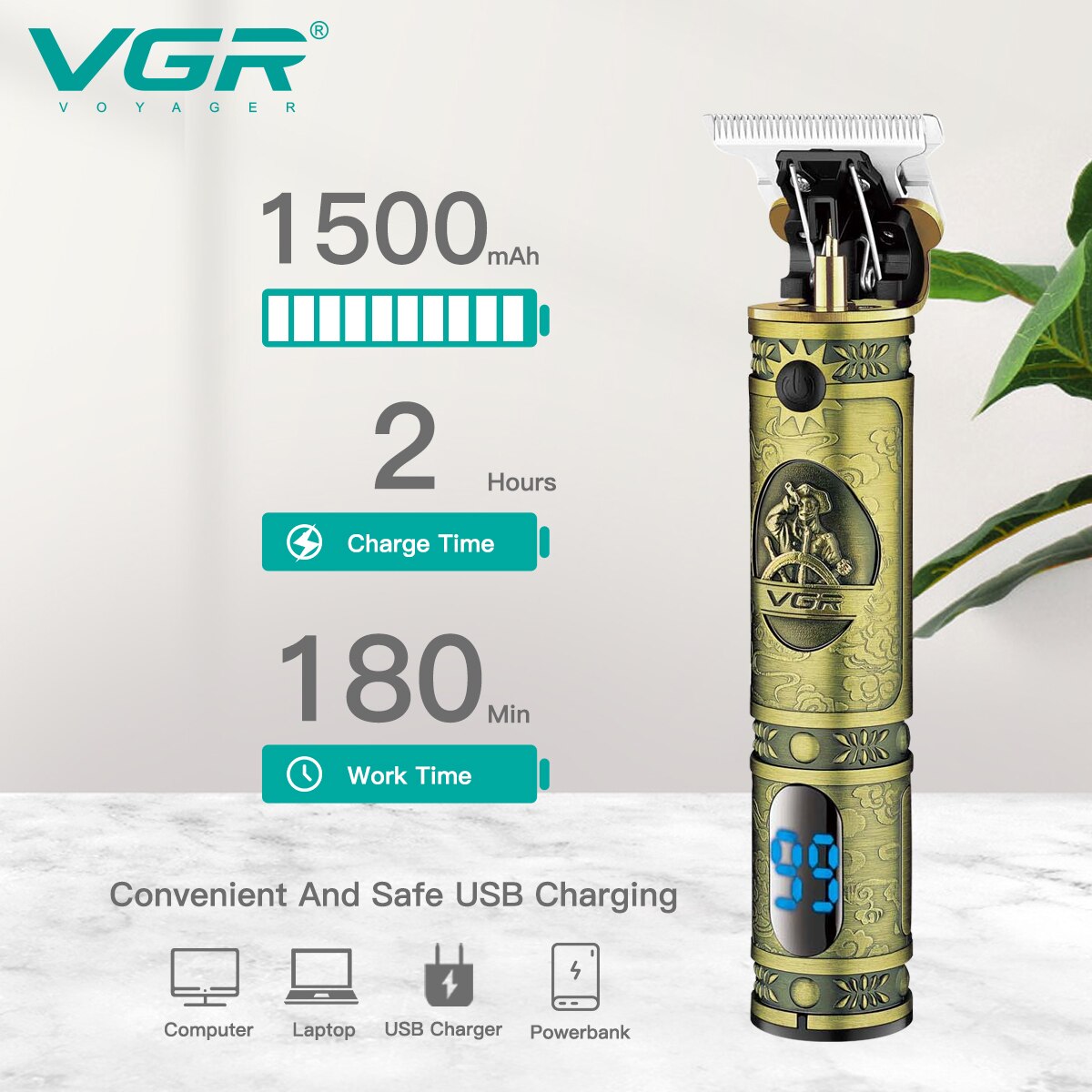 Vgr 228 Tondeuse Professionele Persoonlijke Verzorging Kapper Trimmer Voor Mannen Upgrade T9 Lcd Elektrische Tondeuse Clippers Vgr V228