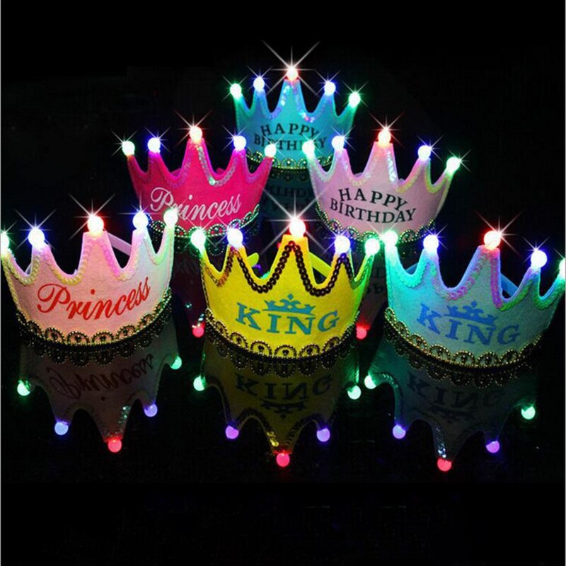Kid Birthday Party Beautiful Hat Crown Hat King Princess Party Cake Decoration Photo Props For Children Party Hat