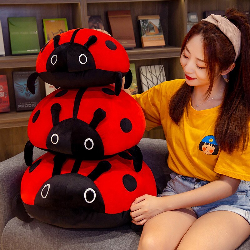 Huggable Nice 80cm/60/40cm/ cute plush toy soft colorful ladybug ladybird insect doll pillow cushion children birthday