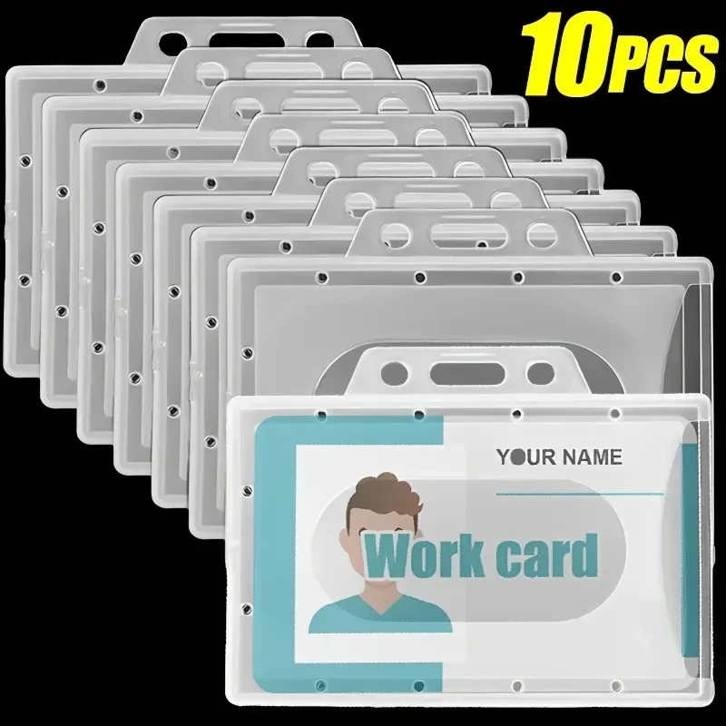 1/10pcs vertikale & horizontale Arbeits karten halter decken multifunktion ale Kunststoff abzeichen Arbeit ID-Karten hülle Halter Schutzhülle