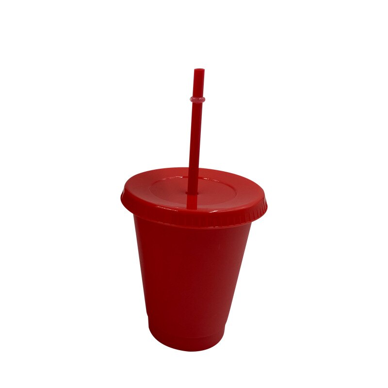 Plastic Stro Cup Multifunctionele Kerst Dag Stro Fles Outdoor Draagbare Leuke Waterfles Kantoor Drank Koffie Mok