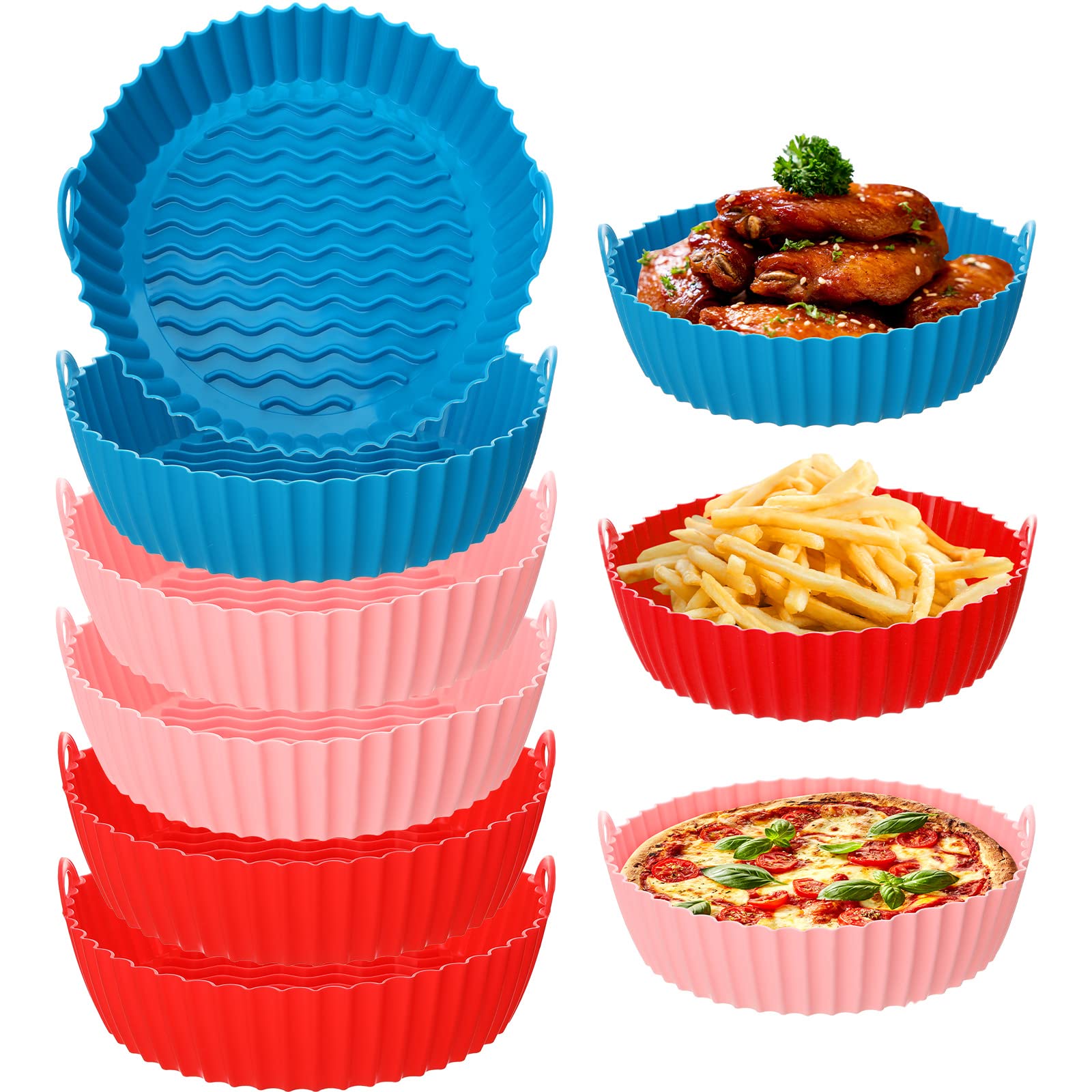 Doublure ronde réutilisable pour friteuse à air, cuisson au four, panier à frire, polymères jetables, livres faciles, accessoires de cuisine