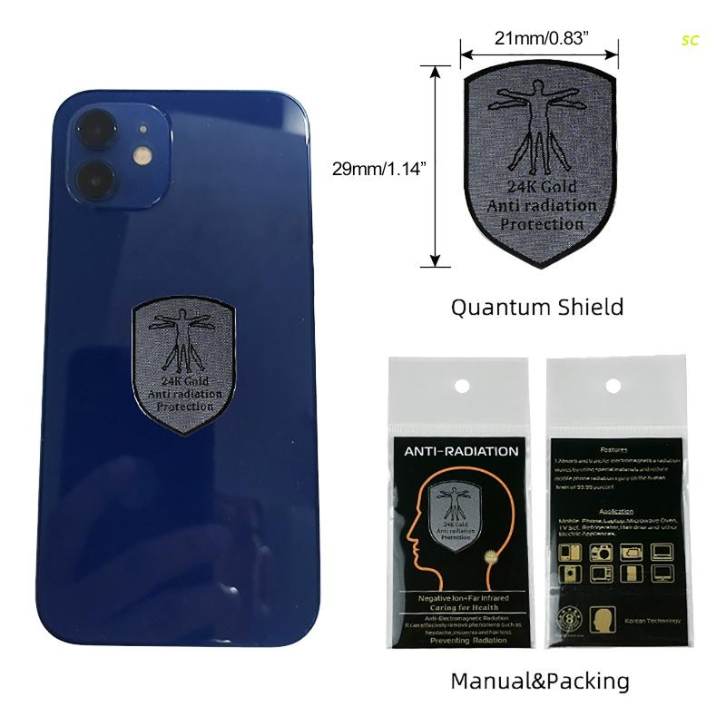10PCS Shield Shape EMR Blocker Radiation EMF Protection Sticker for all Mobile Phones Computers Laptops Anti Radiation .