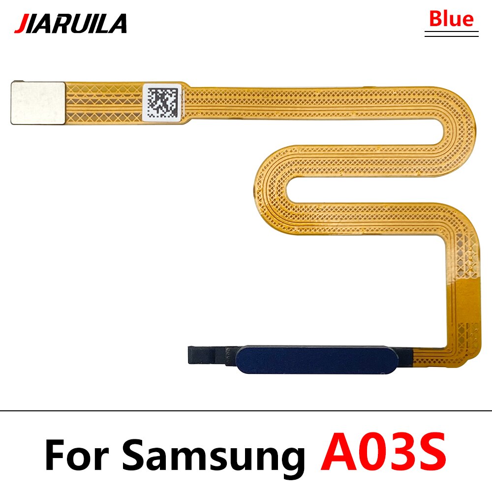 Sensor de huella digital Original para Samsung A12, botón de menú de Inicio, tecla de inicio de retorno, encendido y apagado lateral, botón Flex para A03S: A03S Blue