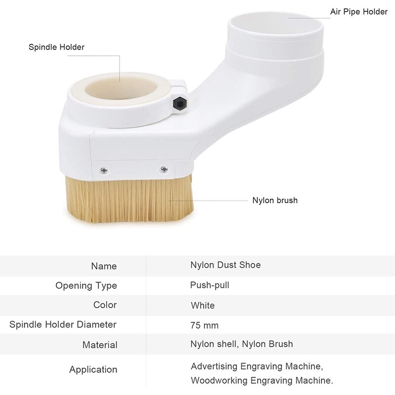 Nylon Stof Schoen Cover Cnc Graveur Druk Roller Stofkap Voor Cnc Router Graveren Freesmachine