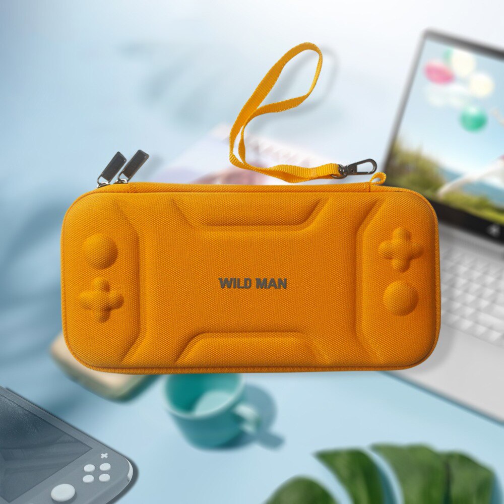 Nintend interruptor acessórios eva armazenamento caso duro duplo zíper escudo rígido de armazenamento de proteção carregando acessórios do console do jogo: Laranja