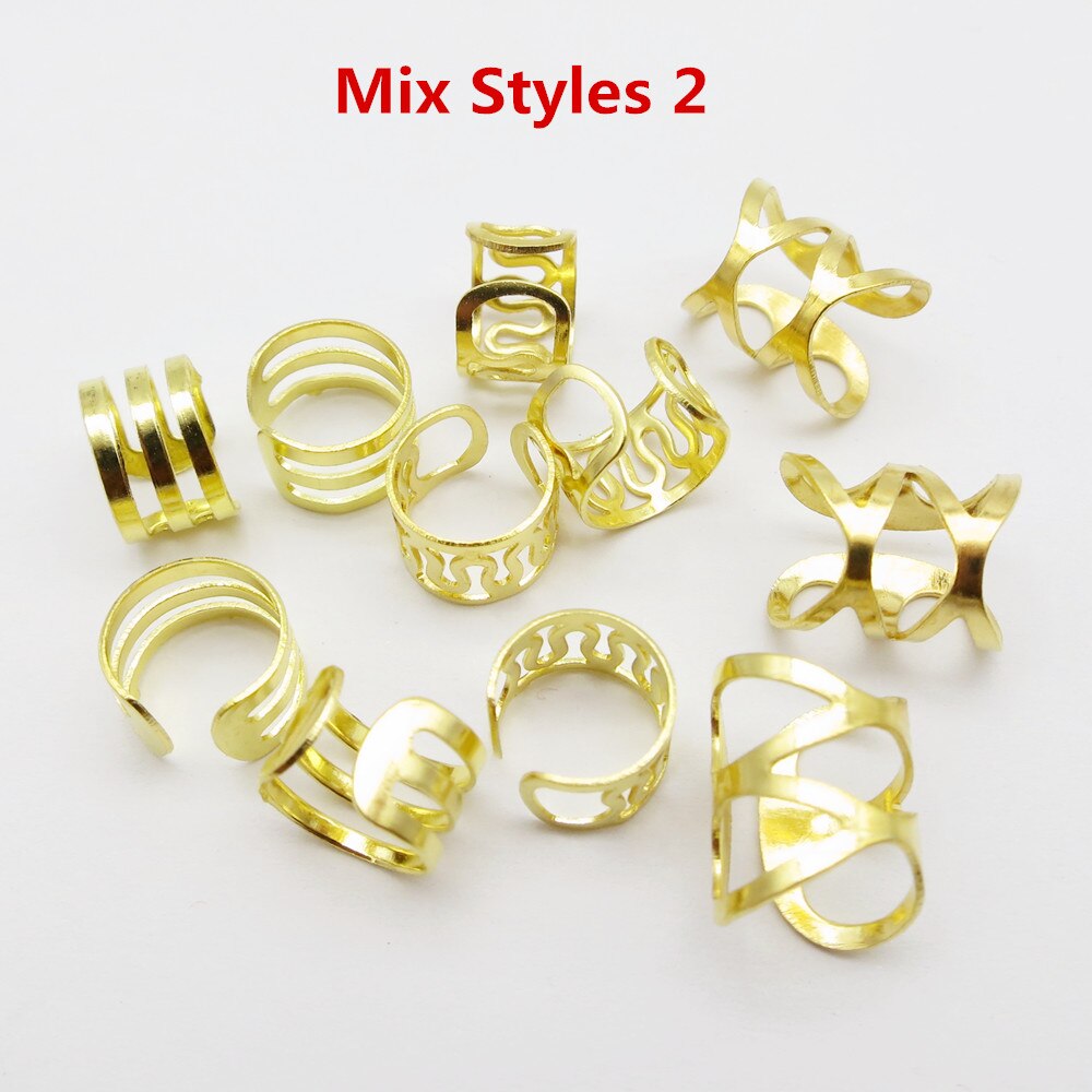 10 stk /20 stk justerbar viking hår Grue seg fletter dreadlock skjegg perler mansjetter klips til hår kvinner menn tilbehør