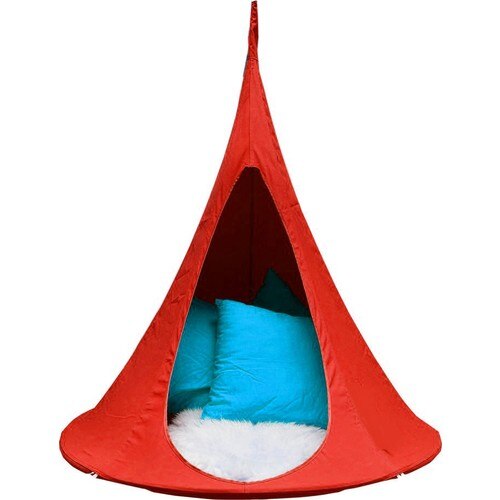 Tente balançoire cocon rouge de 85 Cm de diamètre