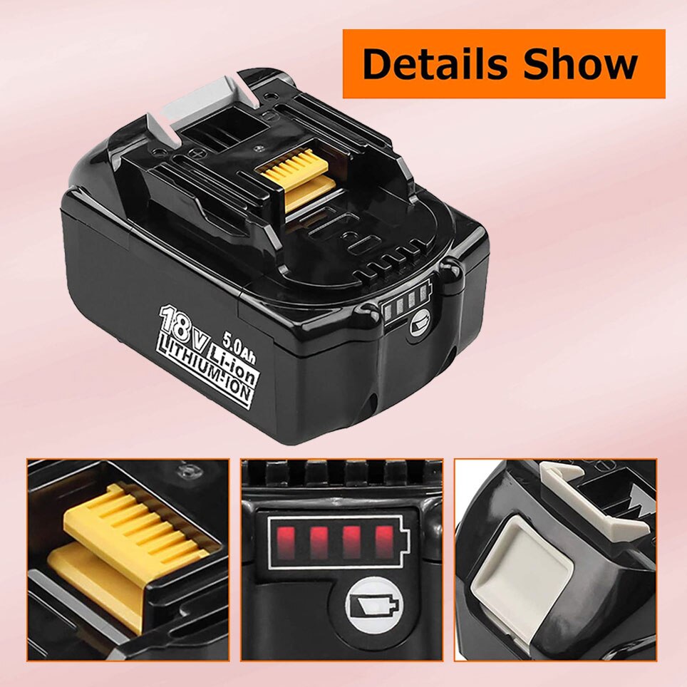 2022 18V battery BL1850B replacement battery BL1850 BL1840 BL1850B BL1860 BL1845 BL1820 Lxt 18 volt cordless power tool battery