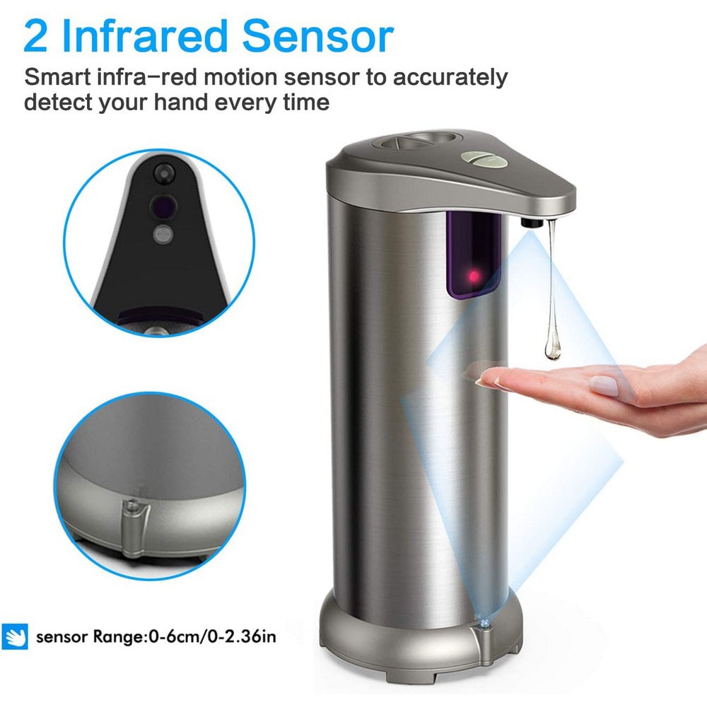 Intelligent flydende sæbedispenser automatisk sensor infrarødt rustfrit stål berøringsfrit sæbedispenser badeværelser køkken