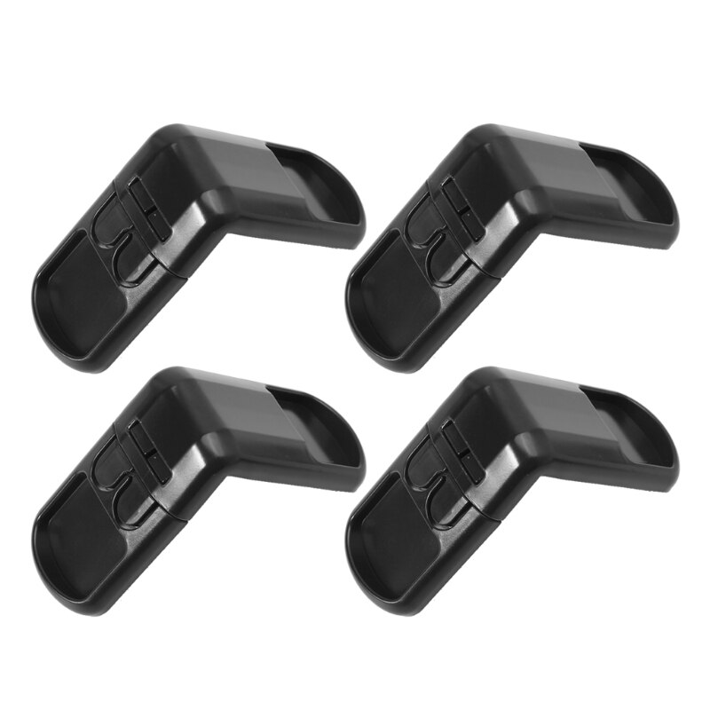 4 stuks Baby Kind Veiligheidsslot Deur Gesp Lade Kasten Anti Pinch Hand Beschermen Veiligheidsslot: black