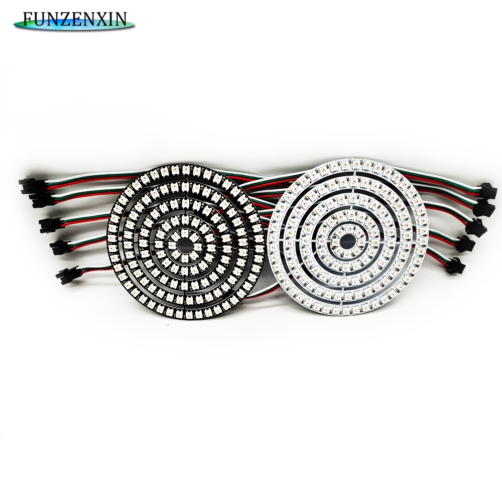 Lndividul addressabie  ws2812b pixei ring 8/16/24/35/45 leds 5050 rgb led ring  ws2812 ic buiit-in led moduie pixei strip lights