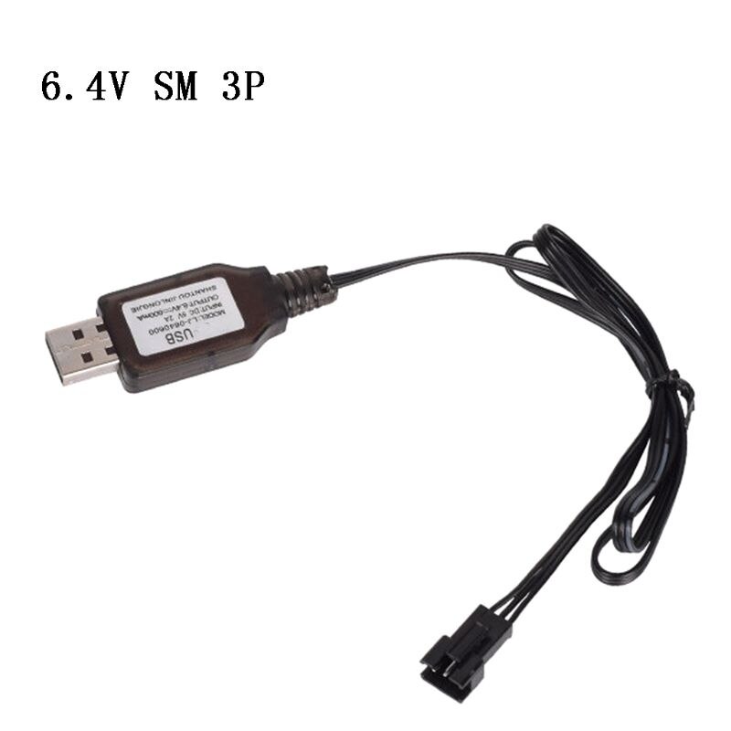 6.4V/7.4V 500mA Charger Li-Ik SM-3P Rc Speelgoed Afstandsbediening Positieve Draagbare Usb: B 6.4V