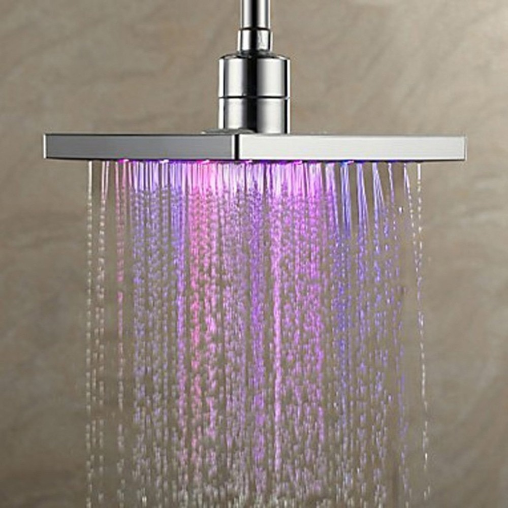 Led bruser hoved badeværelse tilbehør hoveder douche regnsæt regaderas bruselys forbedring lampe ups