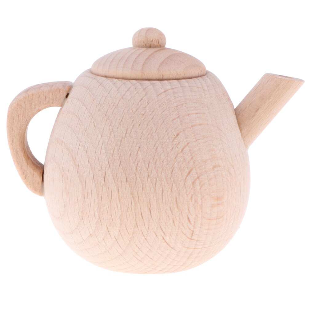 Trä te set eftermiddag teatime låtsas spela leksak för tjejer barn barn - tekanna